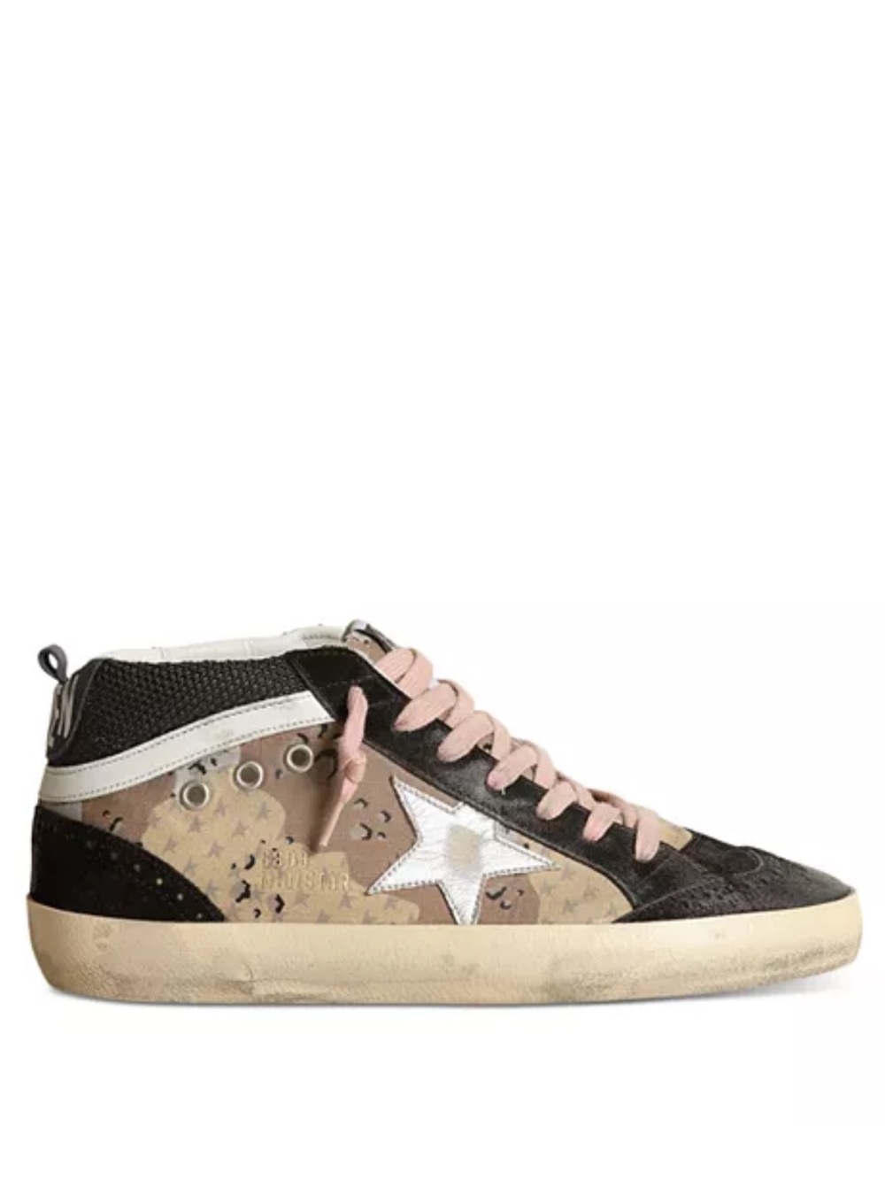Authentic Golden Goose Women's Mid Top Star Camouflage Lace Up Sneakers Sz 38